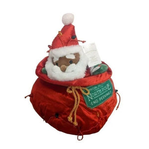 Wondershop Animated Santa Musical Light up Dancing Black Santa in the Toy Bag